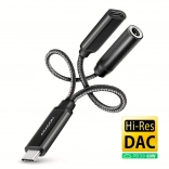 Zvenkovní zvuková karta USB-C DAC 32bit 3.5mm jack s Power Delivery 60W