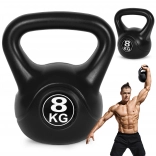 Kettlebell 8 kg ModernHome – plastový činkokul pro posilování a rehabilitaci