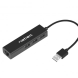 USB hub NATEC Dragonfly s 3× USB 2.0 a RJ45