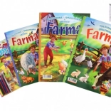 Omalovánky a aktivity Na farmě – sada 4 sešitů + pastelky CZ/SK