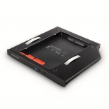Ramka na SSD/HDD do notebooku AXAGON 9,5 mm LED hliník