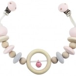 Hess závěsná hračka na kočárek s růžovým zvonečkem