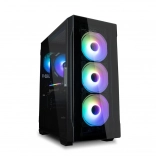 I3 Neo TG mid tower RGB černá PC skříň se 4 ventilátory
