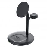 MagScape magnetická bezdrátová 3v1 nabíječka MagSafe černá