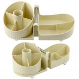 Organizér na kosmetiku a kancelářské potřeby s držadlem béžový