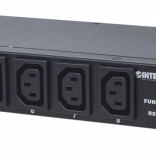 Řízená racková PDU 19" 1U, 8x C13, 110–250 V / 16 A, IP správa