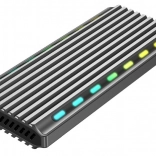 USB 3.1 pouzdro pro disk M.2 NVMe s LED osvětlením
