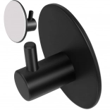 Samolepicí černý háček na ručníky z oceli