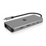 ICY BOX dokovací stanice USB‑C 12 v 1 s PD 100 W a 2× HDMI