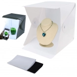 Světelný bezstínový fotostan s LED páskem 20 diod, 24 × 22 × 24 cm