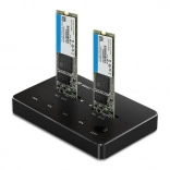Dokovací stanice pro 2× SSD M.2 SATA (NGFF) s USB‑C Qoltec