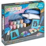 Sada kříd a šablon pro kreativní malování