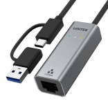 Unitek adaptér USB-C/USB-A na Ethernet RJ-45 2,5 Gbps