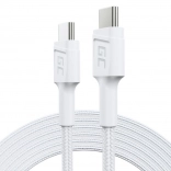 nabíjecí kabel USB‑C na USB‑C 2 m, 60 W Power Delivery, QC 3.0, bílý