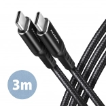 Kabel USB-C - USB-C 2.0, 3 m, PD 60W