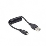 Kabel USB AM-Micro Spirálový 20-60 cm