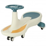 Gravitační odrážedlo s LED koly a hudbou, modro-bílé, 76 cm, nosnost 100 kg