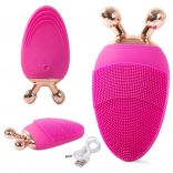 Sonický masážní kartáček na obličej s 3D rotujícími kuličkami