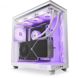 počítačová skříň NZXT H6 Flow RGB, bílá