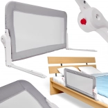 Ochranná zábrana na postel 120 cm šedá