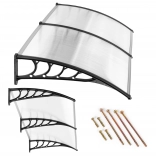 dvojitá vchodová stříška 200 × 100 cm z polykarbonátu