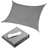 Šedá čtvercová sluneční plachta 5x5 m, vodotěsný kryt od MultiGarden
