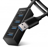 Mini kovový USB hub 4× USB‑A 3.2 Gen 1 s 1,2m kabelem