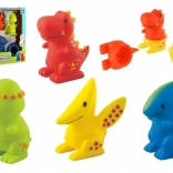 Sada skládacích stříkacích dinosaurů do vany LITTLE HERO MIX 'N MATCH