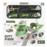 Letadlo s rozkládací garáží a vojenskými autíčky