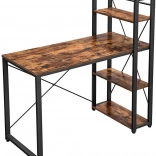 Loftový psací stůl s policemi, rustikální, 120 × 60 cm