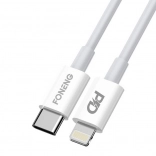 USB‑C na Lightning kabel FONENG X31 2 m 3 A 20 W bílý