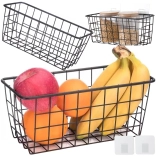 Závěsný kovový koš – kuchyňský a koupelnový organizér, černý