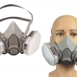 Polomaska proti prachu s lakýrnickou ochranou a dvěma uhlíkovými filtry