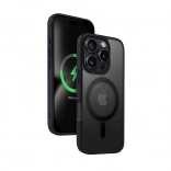 Kryt s MagSafe Hybrid Frost MAG Cover pro iPhone 16 Pro – černý