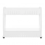 Mobilní kuchyňská nebo koupelnová polička na kolečkách bílá