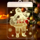 Vánoční 3D skleněná dekorace do okna