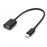 OTG kabel USB-C na USB-A, 15 cm, černý