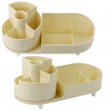 Organizér na kosmetiku s otočným mechanismem béžový