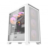 Počítačová skříň Darkflash DRX70 Mesh, bílá, temperované sklo, 4× RGB ventilátor