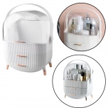 Bílý kosmetický organizér s otvíratelným krytem