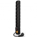 Černá prodlužovací lišta 8 zásuvek 3M - Acar