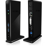 Stolní dokovací stanice ICY BOX s USB, HDMI, LAN, DVI-I a mikrofonním vstupem