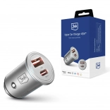 Autonabíječka 3mk Hyper Car Charger 45W USB‑C + USB‑A