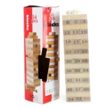 Dřevěná věž Jenga s čísly