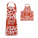 Zástěra v tubě s motivem srdíček