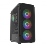 počítačová skříň FURY Shobo SH4F RGB midi tower s tvrzeným sklem, černá