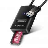 AXAGON ADM2-AM adaptér M.2 NVMe/SATA na USB 3.2 Gen 2 (10 Gb/s) s kabelem USB‑A 10 cm