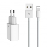 Duální USB nabíječka s lightning kabelem 1 m MCDODO (EU) – bílá