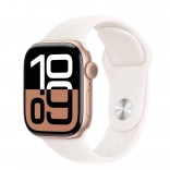 hodinky Apple Watch Series 10 GPS růžové zlato 42 mm s růžovým sportovním páskem