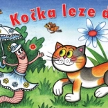 Dětské leporelo kočka leze dírou, 16 × 9 cm, český text